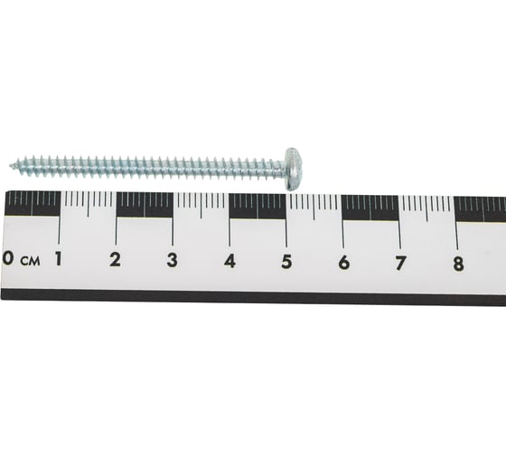 Саморез ZAMETAL 4,2x50 с полукруг. гол., крест. шлиц, DIN 7981, оц., уп. 200 шт. ZA521705