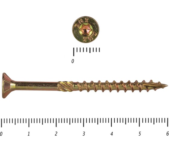 Саморезы по дереву КРЕП-КОМП потайн. Torx, 4,5х60 мм, 200 шт. желтые сдт4560