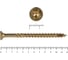 Саморезы по дереву КРЕП-КОМП потайн. Torx, 8,0х120 мм, 50 шт. желтые сдт8120п 2