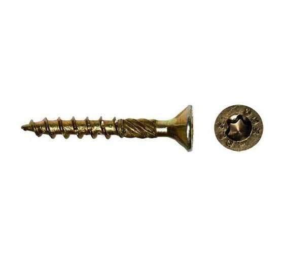 Саморезы по дереву КРЕП-КОМП потайн. Torx, 4,5х30 мм, 200 шт. желтые сдт4530п