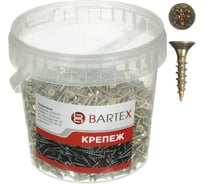 Саморез универсальный BARTEX d4х16мм, 1500 шт, оцинкованный, в ассортиметне, банка 211752