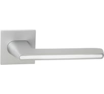 Ручка дверная межкомнатная VETTORE на тонком основании R21.190 MCP/WH матовый хром/белая вставка 20431