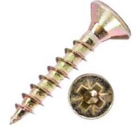 Саморез универсальный потайной ЦКИ 6х120 цинк желтый Pz3 50шт 53877