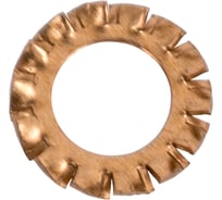 Шайба стопорная ЦКИ DIN6798 A М8 зубчатая, бронза 25шт 75926