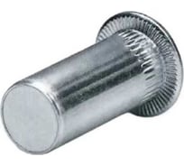 Заклепка-гайка ЦКИ М4 плоская, уменьшенная, рифленая, алюминий, 25шт 50858