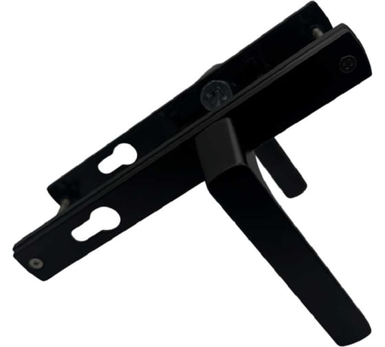 Ручки дверные Вантаж алюминиевые на планке, черный RAL 9005 V2-85BL 1