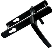 Дверные ручки алюминиевые на планке, черный RAL 9005 Vantage V1-85BL