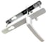 Дверные ручки алюминиевые на планке, белый RAL 9016 Vantage V1-85W 1