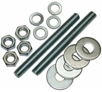 Шпилька Крепсталь 10х1000мм, резьбовая, оцинкованная в наборе с гайками и шайбами М10 82шт OC003