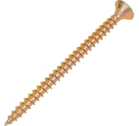 Gigant Саморез по дереву желтый цинк 6x80 потай PZ 100 шт G-124114