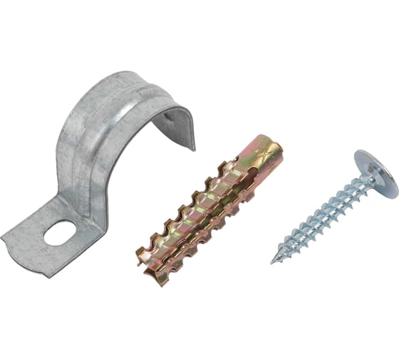 Gigant Комплект для крепления ОКЛ Скоба, дюбель, саморез D19-20 мм, 100 шт. G-124123 1
