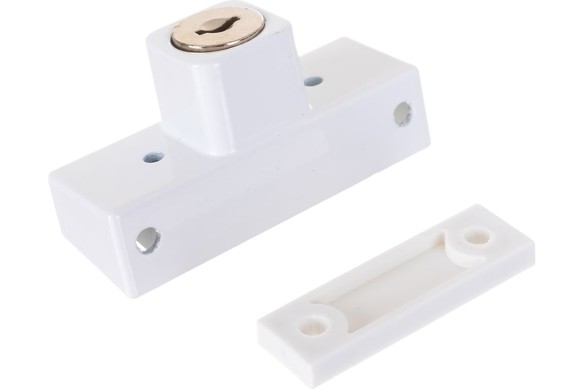 Блокирующий замок для ПВХ окон DORF с ключом 2 ключа, белый WBL-01 ...