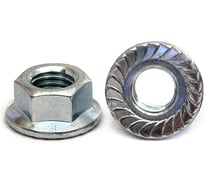 Гайка Евразия шестигранная с фланцем DIN 6923 А2 с зазубринами M8, нержавеющая сталь (10шт.) 4687207141581