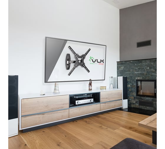 Кронштейн для LED/LCD телевизоров VLK 20"-55", max 25 кг, настенный TRENTO-16 black