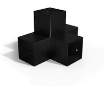 Коннектор для бруса LUVON 100х100мм 4-лучевой, чёрный, 1шт 00051