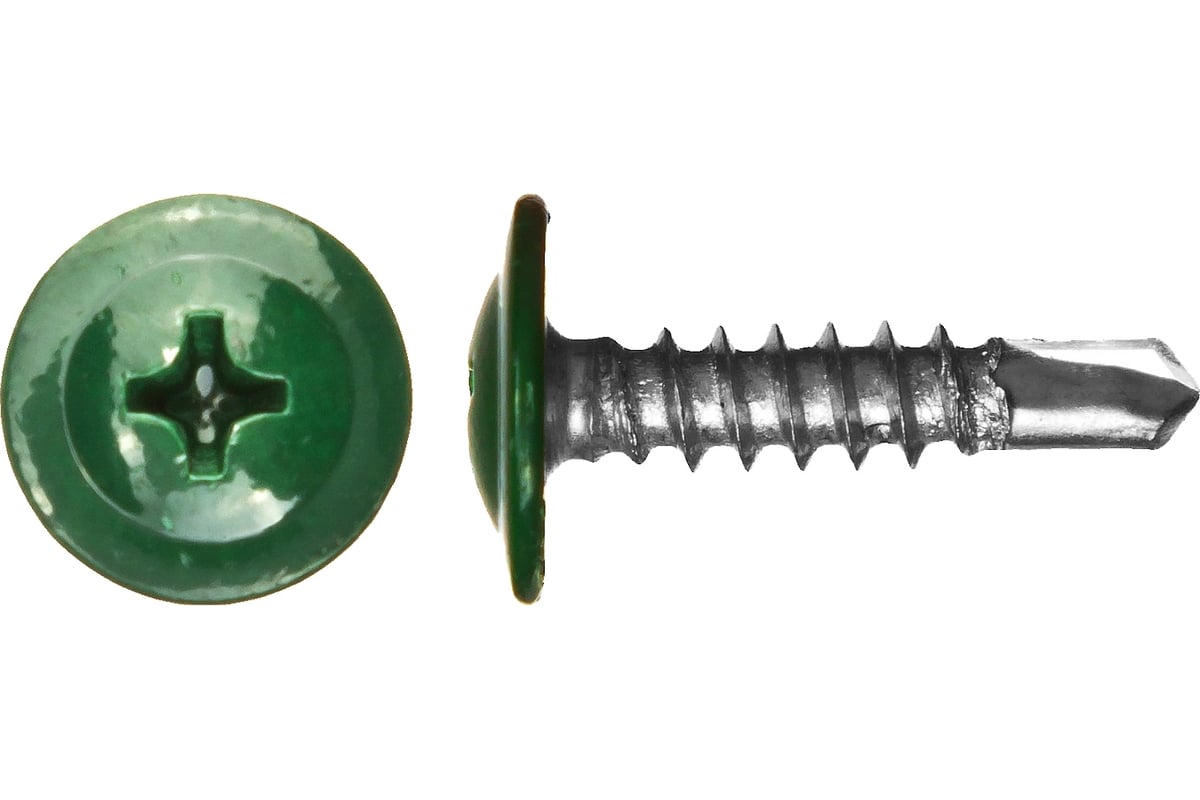 Саморез КРЕП-КОМП ПШС сверло 4,2x13 RAL6020, 1500 шт. пшс136020 ...