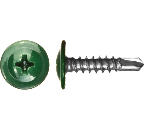 Саморез КРЕП-КОМП ПШС сверло 4,2x13 RAL6020, 1500 шт. пшс136020 1