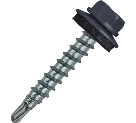 Саморез ADMIRAL STARS кровельный ЦВЕТ Admiral Stars Фас (4,8х70 RAL 7024 гр фас 50 шт) 54396759 1