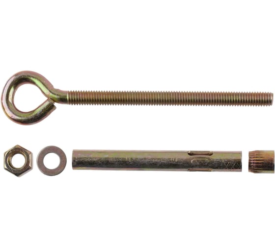 Анкерный болт с кольцом Стройбат 12x130 (цинк 20 шт) 577920 1