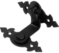 Щеколда дверная DOMART Готика (60/60) угловая, правая черный 4660046023799