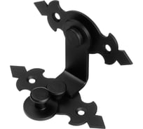 Щеколда дверная DOMART Готика (60/60) угловая, левая черный 4660046023843