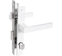 Замок врезной с ручкой Стандарт 8520.02.9016 белый, ключ-вертушка 17660