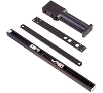 Доводчик дверной врезной Стройбат со скользящей тягой (черный 1 шт) 626190