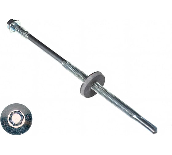 Саморез для сэндвич-панелей 6,3/5,5х135 оцинкованный 700 шт. Gigant G-124098 1