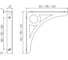 Кронштейн 145х145 (компл. 2 шт) черный DECOR 2