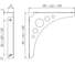 Кронштейн 295х295 мод.3 (компл. 2 шт) черный DELTA 2