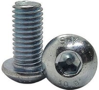 Винт ISO 7380 / ГОСТ 28963-91 М6х20 10.9 цинк. полная резьба 500 шт. Крепсталь K001918