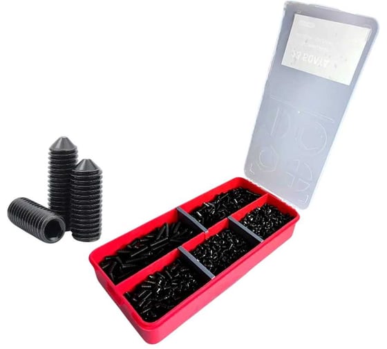 Винты гужоны 23 Болта М8 к.п 12.9 DIN914 в органайзере НАБОР 1 1000118 1