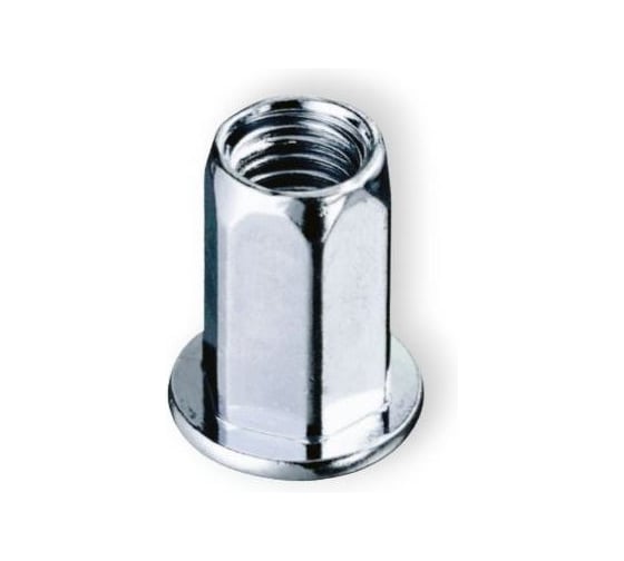 Гайка-заклепка шестигранная Крепсталь М6, стандартный бортик, 1000 шт. K002432 1