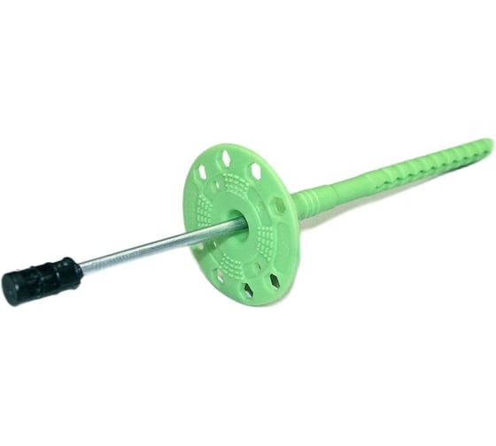 Дюбель для теплоизоляции INTERFIX ИЗТ 10х350 с металлическим гвоздем с термоголовой, 350шт 31655 1