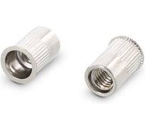 Резьбовая заклепка EDELFIX ART 1021, М6x14 мм А2, уменьшенный борт с насечкой нерж 20 шт 10212614 20