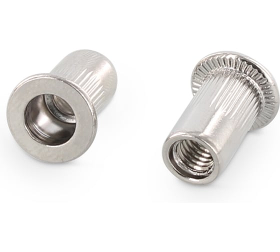 Резьбовая заклепка EDELFIX ART 1025 М8x16 мм А2, цилиндр. борт с насечкой, нержавеющая сталь 10 шт 10252816 10 1