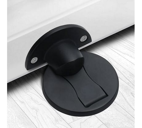 Дверной ограничитель магнитный, скрытой установки, Brante чёрный 606784