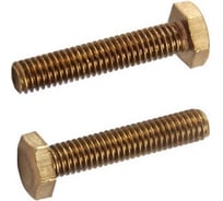 Болт Edelfix DIN 933 M10x25 мм Латунь, с шестигранной головкой 2 шт. 933LT1025 2