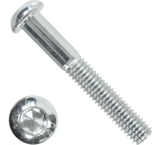 Винт ZAMETAL М12x40, пр. 10.9, с полук. гол., в/ш, ISO 7380-1, оц., уп. 100 шт. GE103160