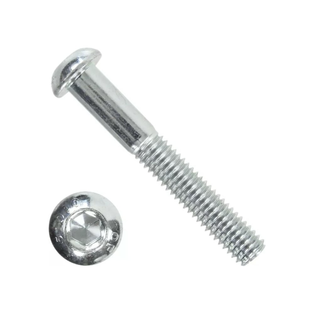 Винт ZAMETAL М10x35, пр. 10.9, с полук. гол., в/ш, ISO 7380-1, оц., уп ...