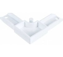 Соединительный уголок Метизик АГАТ металл 32мм усиленный, белый 6232.07-1