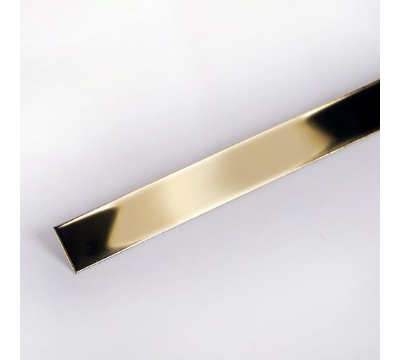 Декоративная полоса Forming P1 h=20 нержавеющая сталь AISI 304 0,8 мм Gold Mirror длина 1500 3002 1