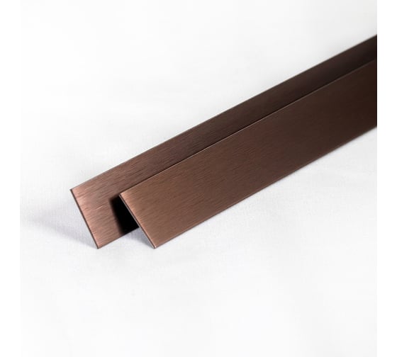 Декоративная полоса Forming P1 h=30 нержавеющая сталь AISI 304 0,8 мм Bronze Satin Matt AFP длина 1500 3020 1