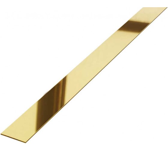 Декоративная полоса Forming P1 h=30 нержавеющая сталь AISI 304 0,8 мм Gold Mirror длина 1500 3004 1