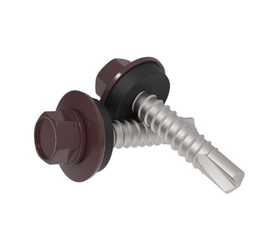 Винт-саморез сверлоконечный FACHMANN 500 шт. LDRP-EPDM-4,8x35 мм RAL3005 08.068 1