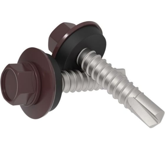 Винт-саморез сверлоконечный FACHMANN 500 шт. LDRP-EPDM-5,5x19 мм RAL3011 08.069 1