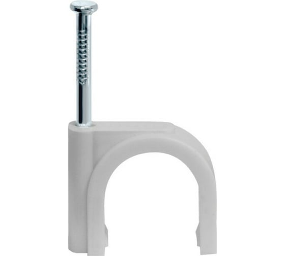 Скоба VKL electric 6 мм, круглая, пластиковая, уп. 50 шт. 9988739