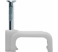 Скоба VKL electric 9 мм, плоская, пластиковая, уп. 50 шт. 9988744