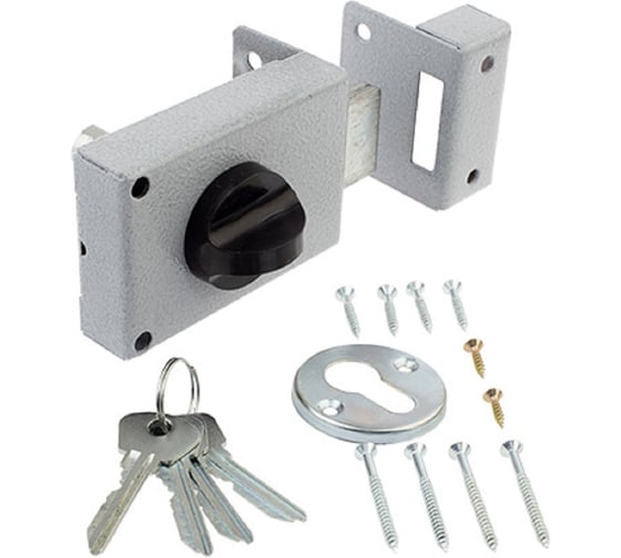 Замок накладной Зенит ЗН1-1.1 (ГЛЗ) (серый) 00034349 1