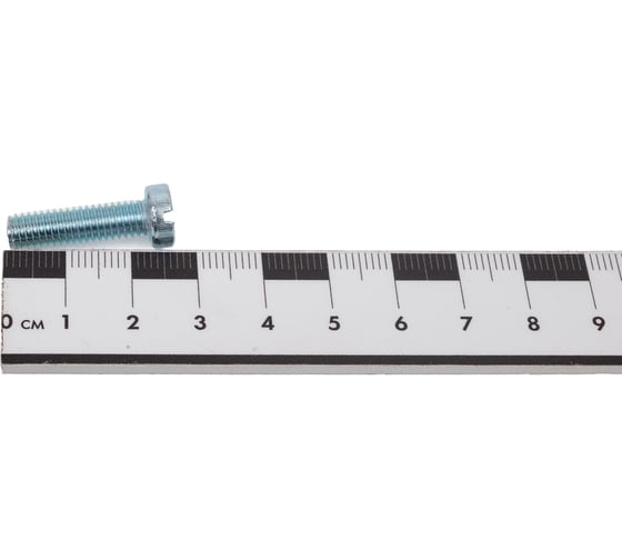 Винт ZAMETAL М6x22, с цилиндр. гол., прям. шлиц, DIN 84, оц., уп. 500 шт. ZA515155